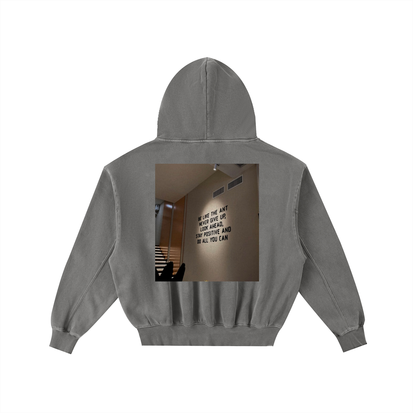 Frayed Enzyme Washed Fleece Hoodie